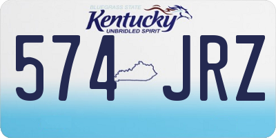 KY license plate 574JRZ