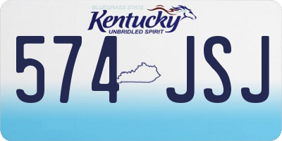 KY license plate 574JSJ