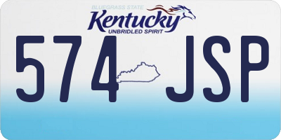 KY license plate 574JSP