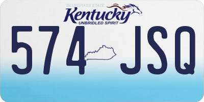KY license plate 574JSQ