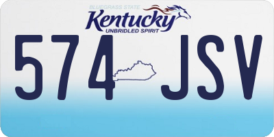 KY license plate 574JSV