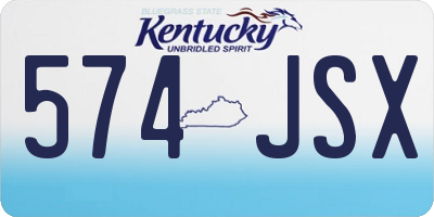 KY license plate 574JSX