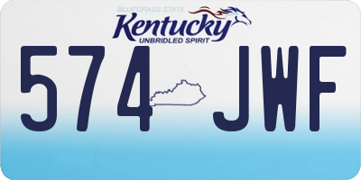 KY license plate 574JWF
