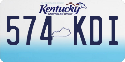KY license plate 574KDI