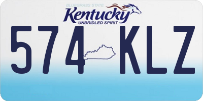 KY license plate 574KLZ