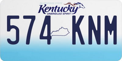 KY license plate 574KNM