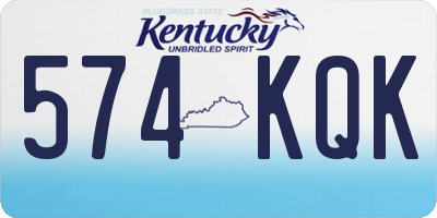 KY license plate 574KQK