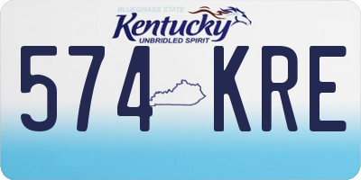 KY license plate 574KRE