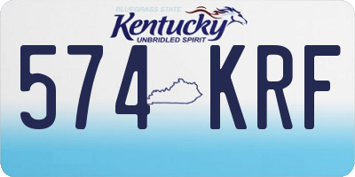 KY license plate 574KRF