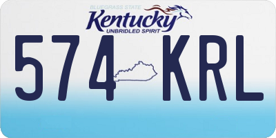 KY license plate 574KRL