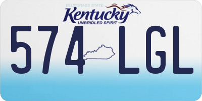 KY license plate 574LGL
