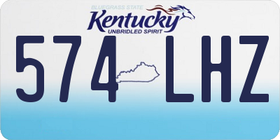KY license plate 574LHZ