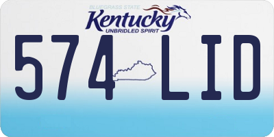 KY license plate 574LID