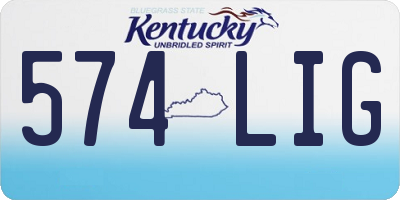 KY license plate 574LIG