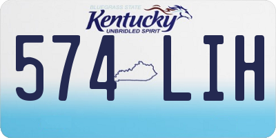 KY license plate 574LIH