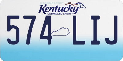 KY license plate 574LIJ