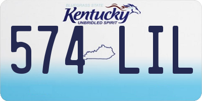 KY license plate 574LIL
