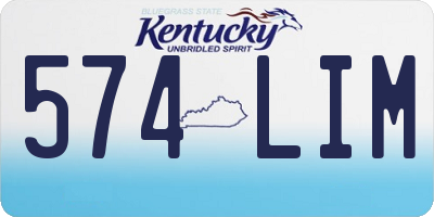 KY license plate 574LIM