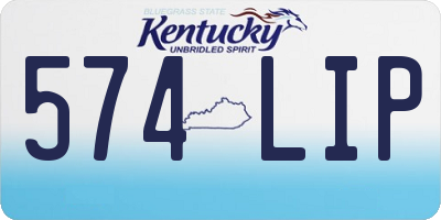 KY license plate 574LIP