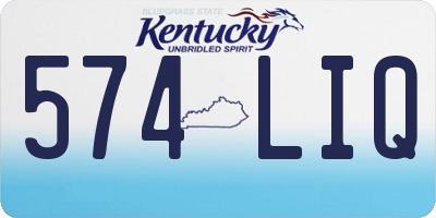 KY license plate 574LIQ