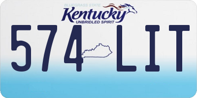 KY license plate 574LIT