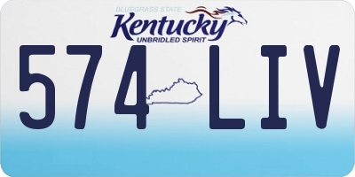 KY license plate 574LIV