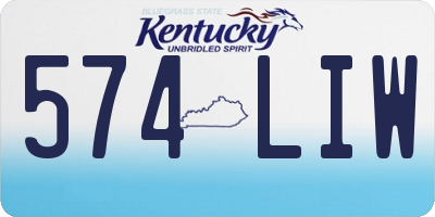 KY license plate 574LIW