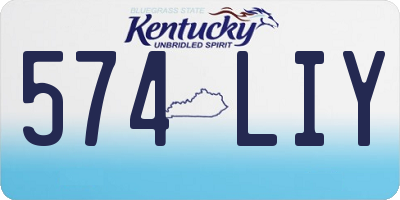 KY license plate 574LIY