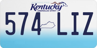 KY license plate 574LIZ
