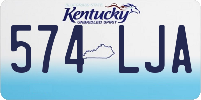 KY license plate 574LJA
