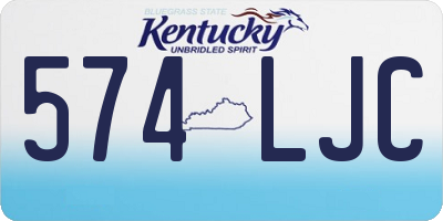 KY license plate 574LJC