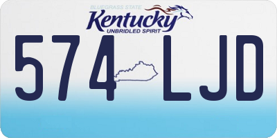 KY license plate 574LJD