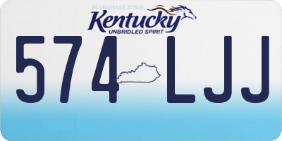 KY license plate 574LJJ