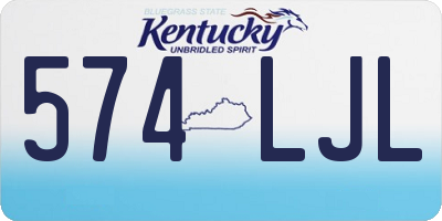 KY license plate 574LJL