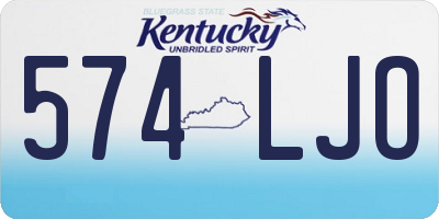 KY license plate 574LJO