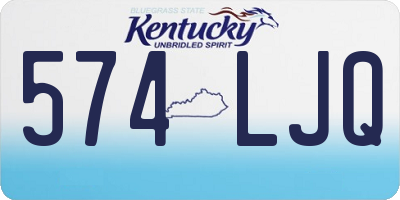 KY license plate 574LJQ