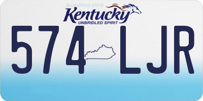 KY license plate 574LJR