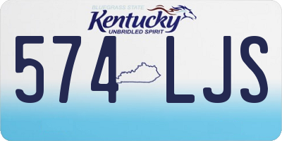 KY license plate 574LJS