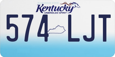 KY license plate 574LJT