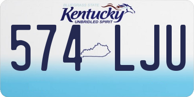 KY license plate 574LJU