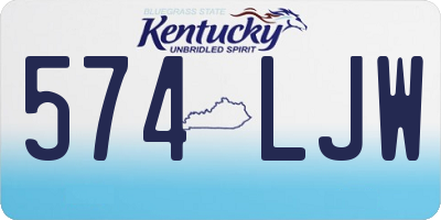 KY license plate 574LJW