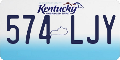 KY license plate 574LJY