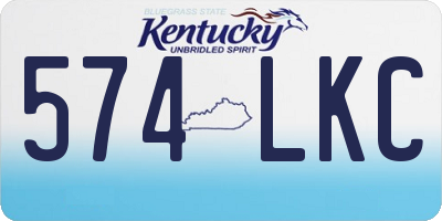 KY license plate 574LKC