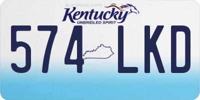 KY license plate 574LKD