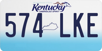 KY license plate 574LKE