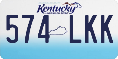 KY license plate 574LKK