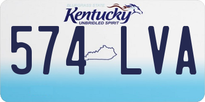 KY license plate 574LVA