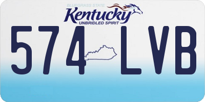 KY license plate 574LVB