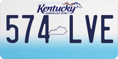 KY license plate 574LVE