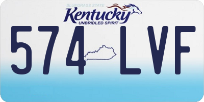 KY license plate 574LVF